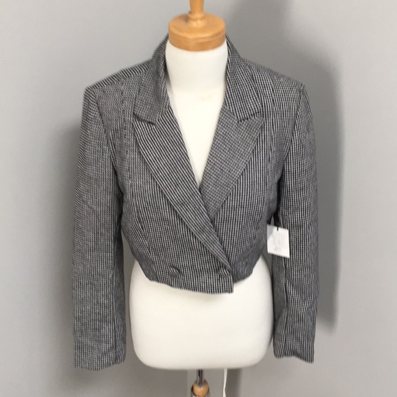 Forever 21 Cropped Gingham Blazer - Picture 1 of 4